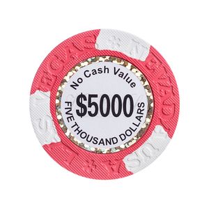 Fichas 14 Gramas Clay Lote com 25 Modelo Las Vegas Nevada 5.000