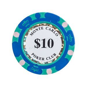 Fichas 14 Gramas Clay Lote com 25 Modelo Monte Carlo 3-Tone 10