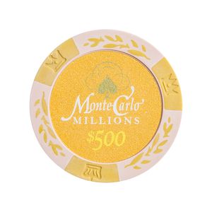 Fichas 14 Gramas Clay Lote com 25 Modelo Monte Carlo Millions 500