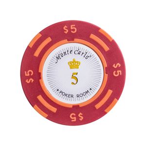 Fichas 14 Gramas Clay Lote com 25 Modelo Monte Carlo Poker Room 5