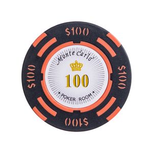 Fichas 14 Gramas Clay Lote com 25 Modelo Monte Carlo Poker Room 100