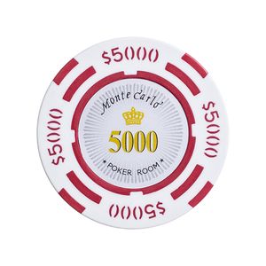 Fichas 14 Gramas Clay Lote com 25 Modelo Monte Carlo Poker Room 5.000