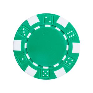 Fichas 11,5 Gramas Abs Lote com 25 Modelo Dice Verde