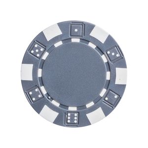 Fichas 11,5 Gramas Abs Lote com 25 Modelo Dice Cinza