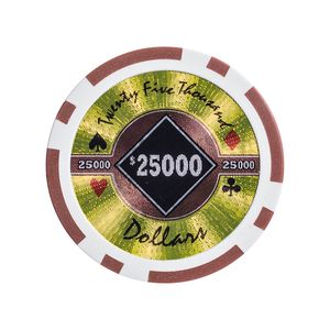 Fichas 11,5 Gramas Abs Lote com 25 Modelo Black Diamond 25.000
