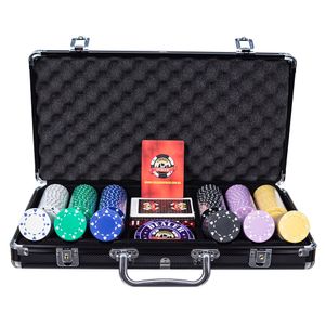 Maleta de Poker 300 fichas 11,5gms Suited Sem Numeração 6 Cores