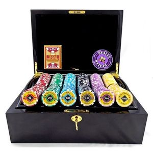 Maleta de Poker 500 fichas 11,5gms Black Diamond Case Madeira