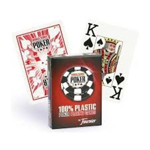 Baralho Fournier WSOP 100% Plástico Jumbo Vermelho