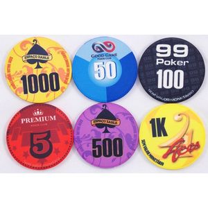 Fichas Personalizadas Cerâmica 43mm 12gms