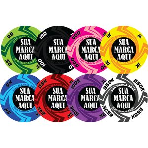 Fichas Personalizadas Cerâmica 39mm 10gms