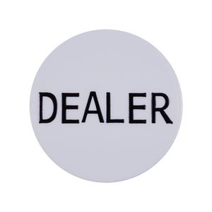 Botão Dealer Branco para Poker