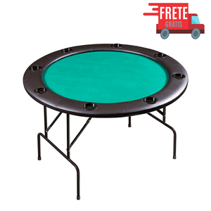 Mesa  Redonda Com Pés Dobráveis  e Porta Copos