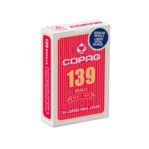 Baralho 139 Braille Naipe Extra Gigante Vermelho