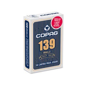 Baralho 139 Braille Naipe Extra Gigante Azul