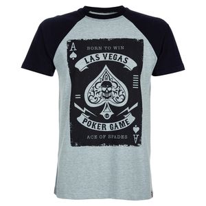 Camiseta Las Vegas Poker Game Cinza e Preto