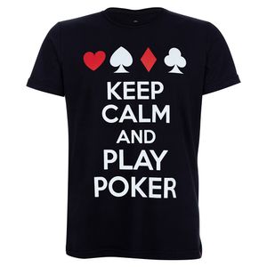 Camiseta Keep Calm And Play Poker Preta