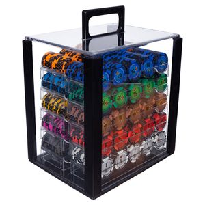 Maleta de Poker 1.000 Fichas 14gm New Millions Case Acrílico