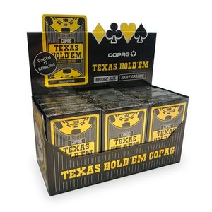 Baralho Copag 100% Plastico Texas Hold'em Bridge Size Caixa Com 12