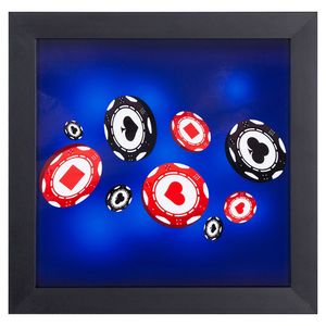 Quadro Pequeno Azul Fichas