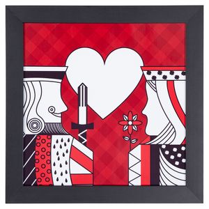 Quadro Pequeno Vermelho Copas
