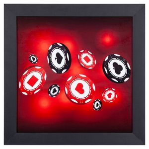 Quadro Pequeno Vermelho Fichas