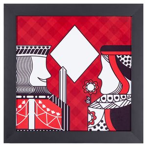 Quadro Pequeno Vermelho Ouro