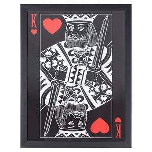 Quadro Rei de Copas Preto