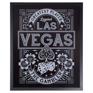Quadro Preto Las Vegas The Gambler