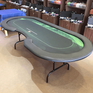 Mesa de Poker Oval 2,50 x 1,10 Verde Efeitos