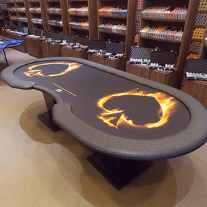 Mesa Poker Oval 2,60 x 1,20 Espada Com Fogo