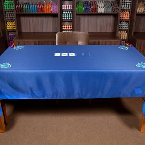 Toalha de Mesa Retangular Para Carteado e Jogos 3,00 X 1,50m Azul
