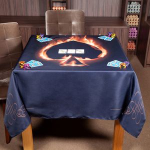Toalha de Mesa Para Jogos Quadrada 1,50 X 1,50m Espadas com Fogo
