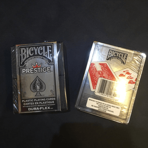 Baralho Bicycle Prestige 100% Plastico Texas Hold'em Vermelho