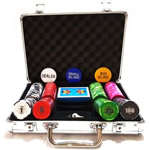 Maleta de Poker 200 fichas 11,5gms Abs Mirage Prata