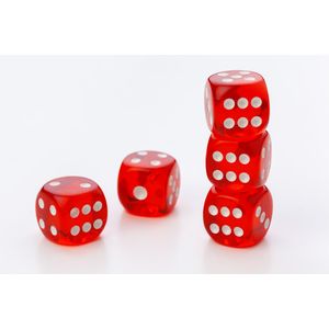 Kit 10 Dados Vermelhos 16mm Para Jogos