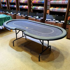Mesa de Poker Oval 2,00 x 1,00 Preta