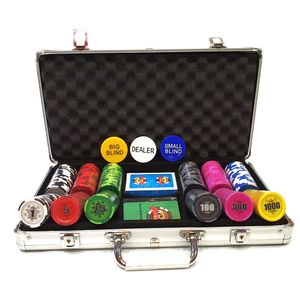Maleta de Poker 300 fichas 11,5gms Abs Mirage Prata