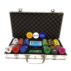 Maleta de Poker 300 fichas 11,5gms Abs Prime Prata