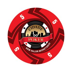 Fichas Cerâmica 10 Gramas Lote com 10 unidades Modelo 4 Raios -Valor 5