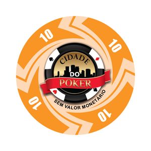 Fichas Cerâmica 10 Gramas Lote com 10 unidades Modelo 4 Raios -Valor 10
