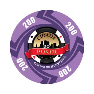 Fichas Cerâmica 10 Gramas Lote com 10 unidades Modelo 4 Raios -Valor 200