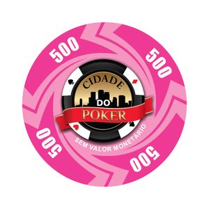 Fichas Cerâmica 10 Gramas Lote com 10 unidades Modelo 4 Raios -Valor 500