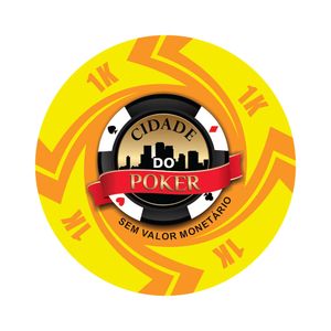 Fichas Cerâmica 10 Gramas Lote com 10 unidades Modelo 4 Raios -Valor 1k