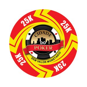 Fichas Cerâmica 10 Gramas Lote com 10 unidades Modelo 4 Raios -Valor 25k