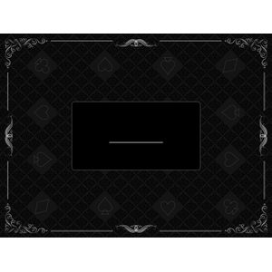 Toalha de Mesa Retangular Para Carteado e Jogos 2,00 X 1,50m Preta Modelo 2
