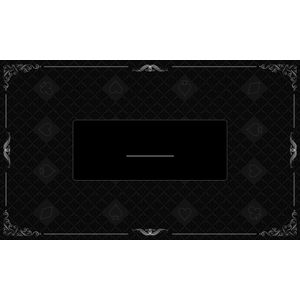 Toalha de Mesa Retangular Para Carteado e Jogos 3,00 X 1,50m Preta Modelo 2
