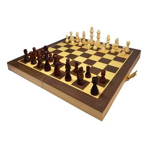 Jogo Xadrez/Dama 29,5cm em Madeira 28701