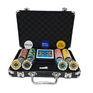 Maleta de Poker 200 fichas 11,5gms Black Diamond Preta