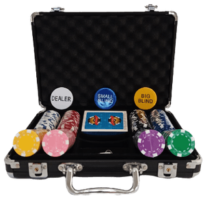 Maleta de Poker 200 fichas 11,5gms Abs Dice Preta