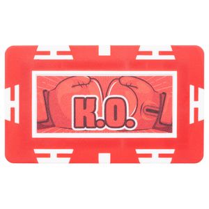 Ficha K.O.( KNOCKOUT)  Retangular Pacote 10 Fichas